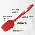 Silicone Spoonula 8 Inch – Red