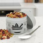 Galvanized Spice/Masala Container with Spoon – Grey