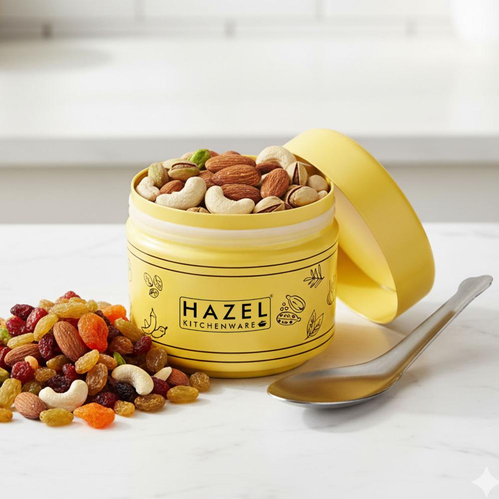 Masala Container with Spoon – Yellow