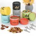 Masala Container with Spoon –  6 Containers with 6 Spoons