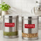 Matt Finish Transparent Steel Storage Container Set of 2, 2200 ml Each