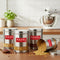 Matt Finish Transparent Steel Storage Container Set of 4, 3000 ml Each