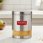 Matt Finish Transparent Steel Storage Container, 2200 ml