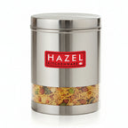 Matt Finish Transparent Steel Storage Container, 2200 ml