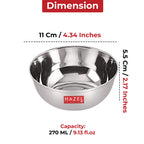 Stainless Steel Vati, 270 ML (Set of 4)