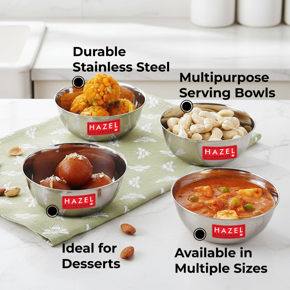 Stainless Steel Vati Bowl for Kitchen, Multipurpose Serving Bowl