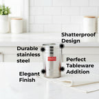 Stainless Steel Drinking Glass with Glossy Finish, 450 ml- Set of 6