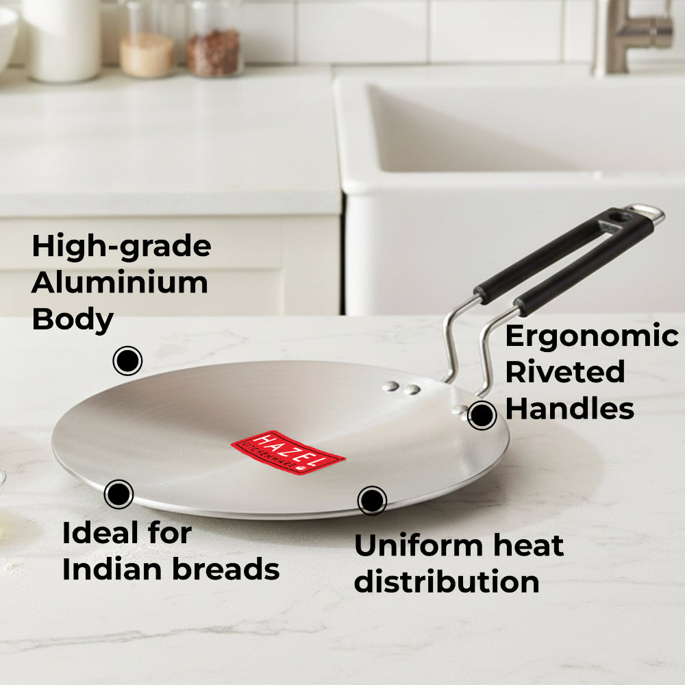Thick Aluminium Chapati/Roti Tawa, 27.5 cm