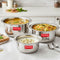 Stainless Steel Mini Patila Set of 3 – Round Bottom (300,500, 800 ML)