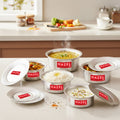 Aluminium Hammered Patila (Tope) Set With Lid  -(Set of 5 - 1L, 1.4L, 1.8L, 2.2L, 2.75L)
