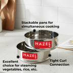 Stainless Steel Round 6L  Pressure Cooker Dabba Set Of 2, 1150ML