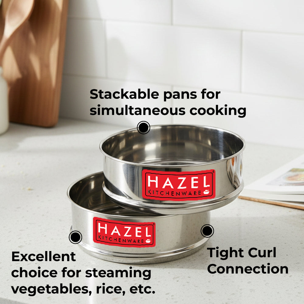 Stainless Steel Pressure Cooker Dabba Set, Flat Stackable Containers
