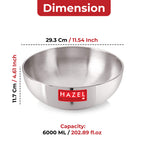 4mm Aluminium Tasla for Deep Frying, 28.6 cm, 6000 ML