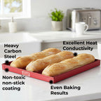 French Bread Tray– 16x15 Inch, Red
