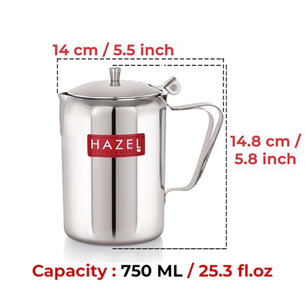 Stainless Steel Coffee Serving Pot with Lid, 650 ML