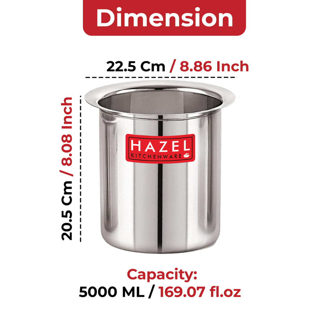 Stainless Steel Milk Pot with Lid – 5000 ML