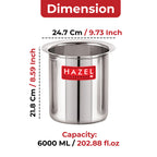 Stainless Steel Milk Pot with Lid, 6000 ml