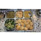 Rectangle Stainless Steel 5 Compartment Mess Plate, Set of 2