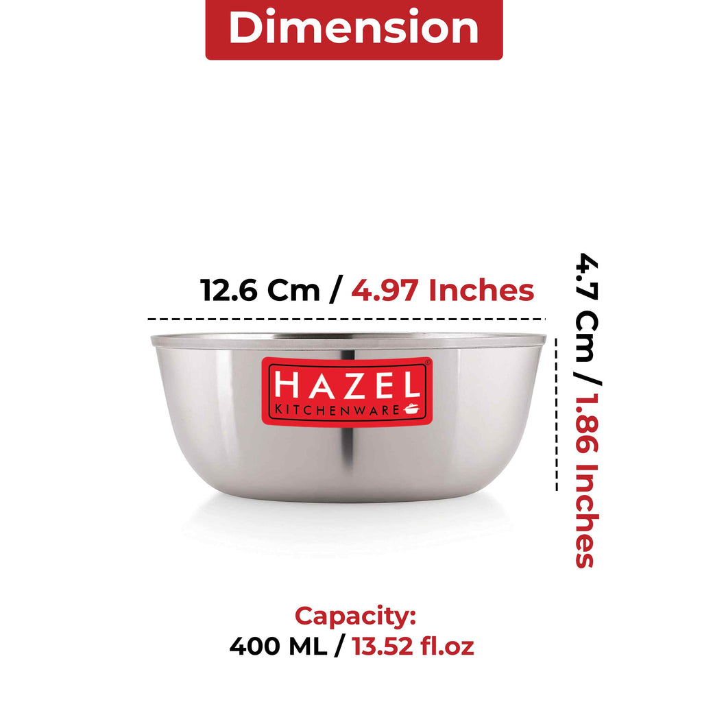 Stainless Steel Katori 400 ML (Set of 6)