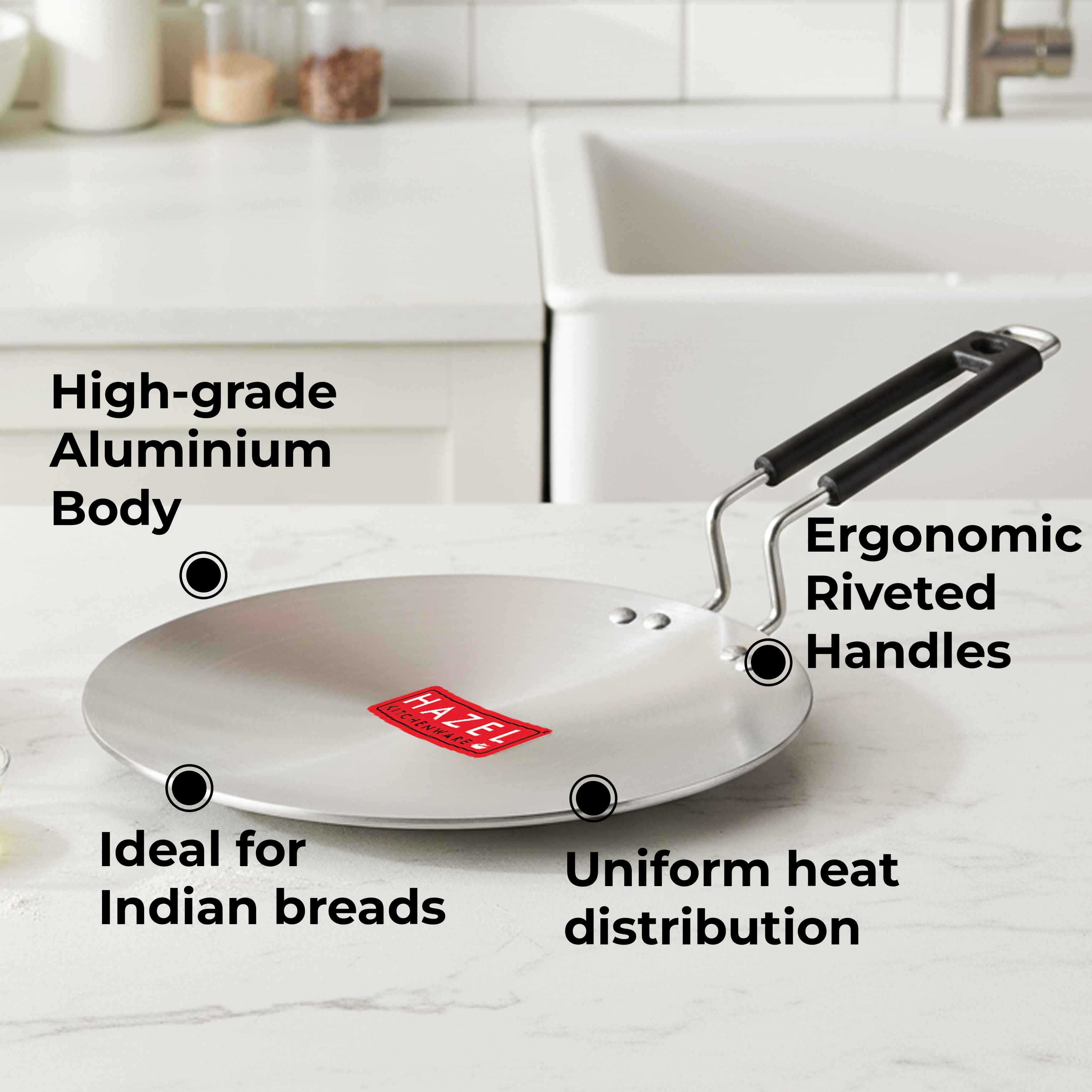 Aluminium Roti Tawa, 22.5cm
