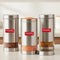 Stainless Steel Tea Coffee Sugar Containers , Set of 3 -1000 ML Each