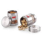 Stainless Steel Transparent Container, Matte Finish - Set of 2 - 400ML