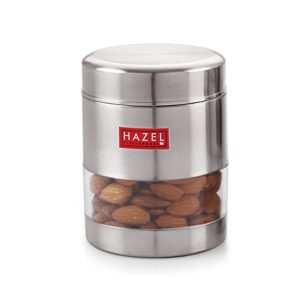 Stainless Steel Transparent Container, Matte Finish - Set of 3 - 400ML