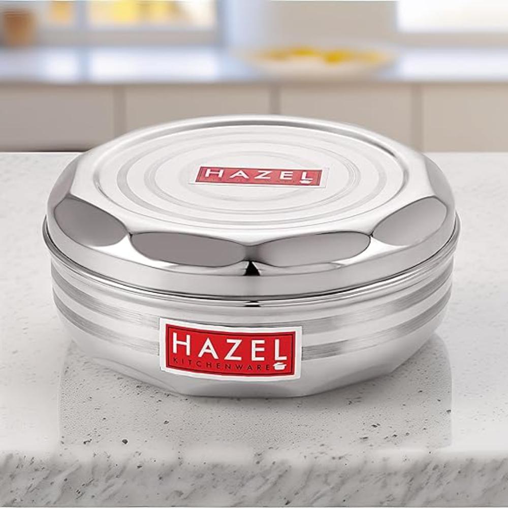 Stainless Steel Masala Dabba With 7 Wati And Small Spoon