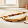 Wooden Chakla (21cm) With Sheesham  Rolling Pin(36cm)