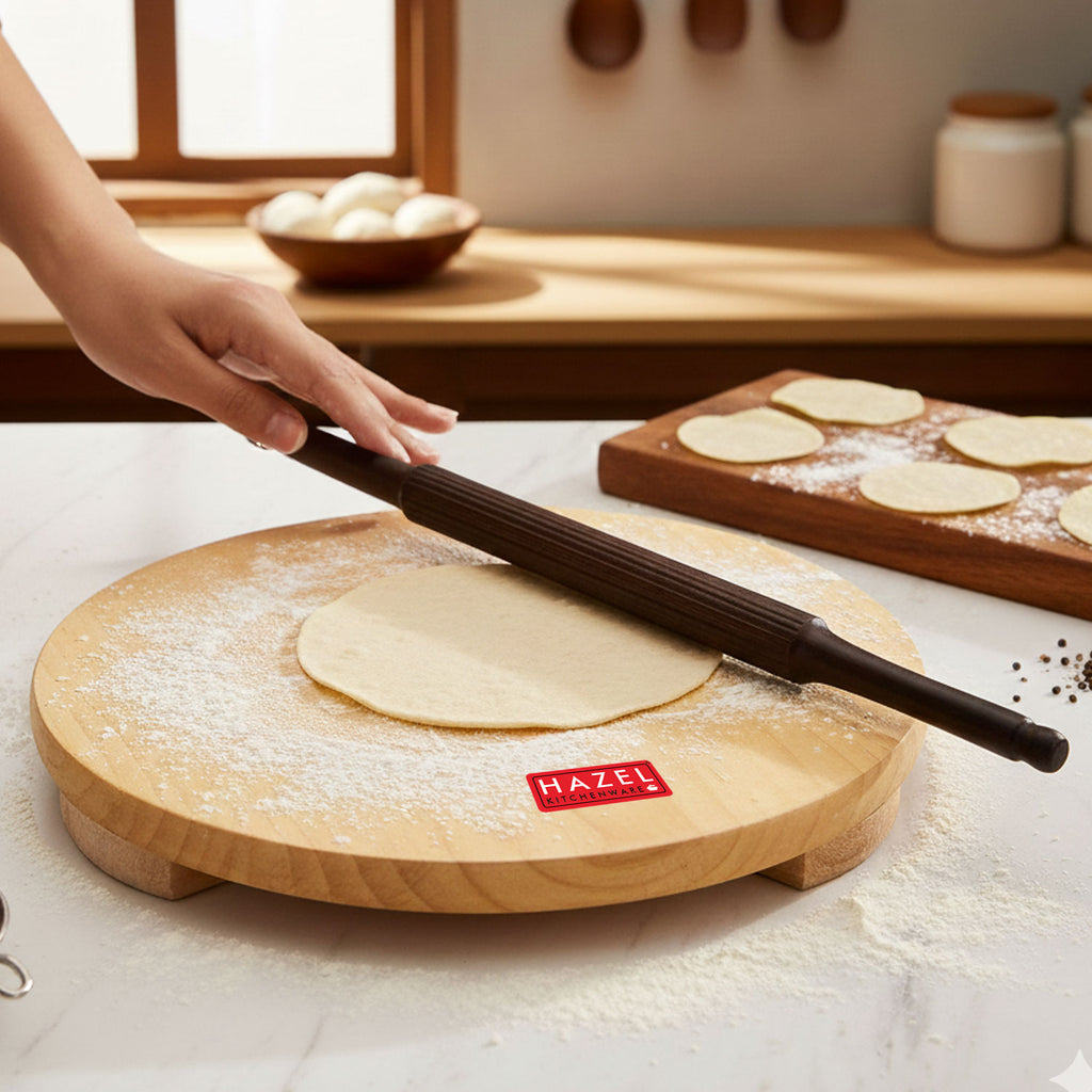 Wooden Chakla Belan Set, 24 cm