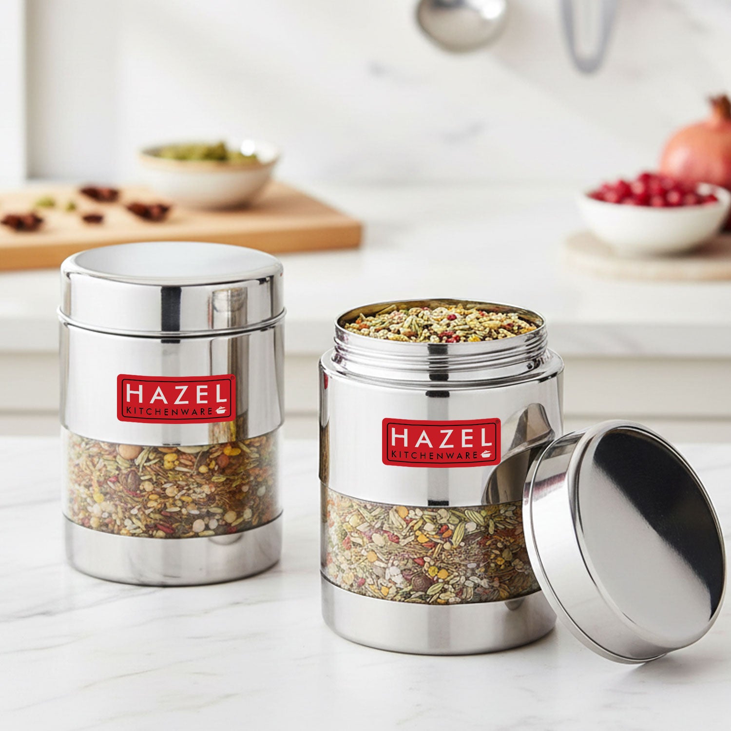 Stainless Steel Airtight Mukhwas and Masala Storage Containers