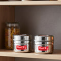 Stainless Steel Spice Container with Transparent Lid 200ml Set of 2