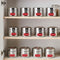 Stainless Steel Spice Container with Transparent Lid 200ml Set of 12