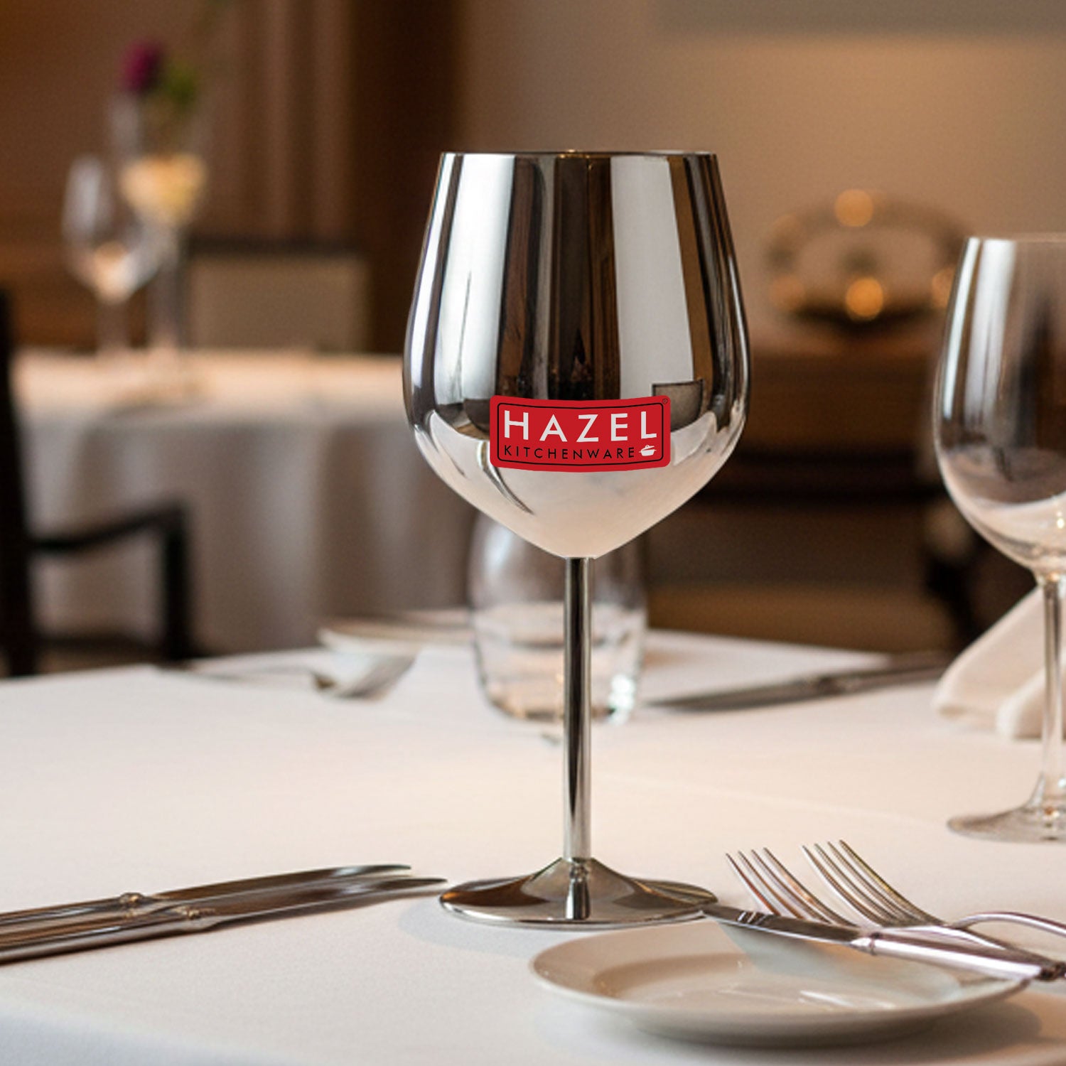 Stainless Steel Wine Goblet Glass, 250 ML