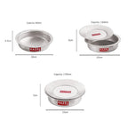 Three patila sizes annotated with 900ml, 1300ml and 1700ml capacities and dimensions.
