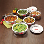 Aluminium Hammered Patila with Lid – Set of 5, (900, 1300, 1700, 2100, 2700 ML)