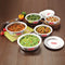 Aluminium Hammered Patila with Lid – Set of 5, (900, 1300, 1700, 2100, 2700 ML)