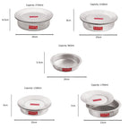 Aluminium Hammered Patila with Lid – Set of 5, (900, 1300, 1700, 2100, 2700 ML)