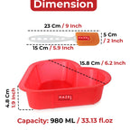 Small Silicone Heart Cake Mould with Orange Spatula