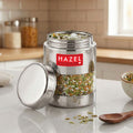 Airtight Stainless Steel Mukhwas Container with Transparent Lid, 170ml