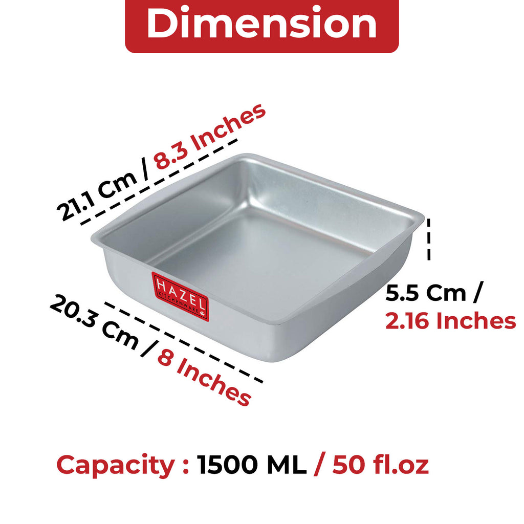 Aluminium Square Shape Cake Mould - Large