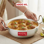 Aluminium Induction Base Kadai With Handle, 4800 ML