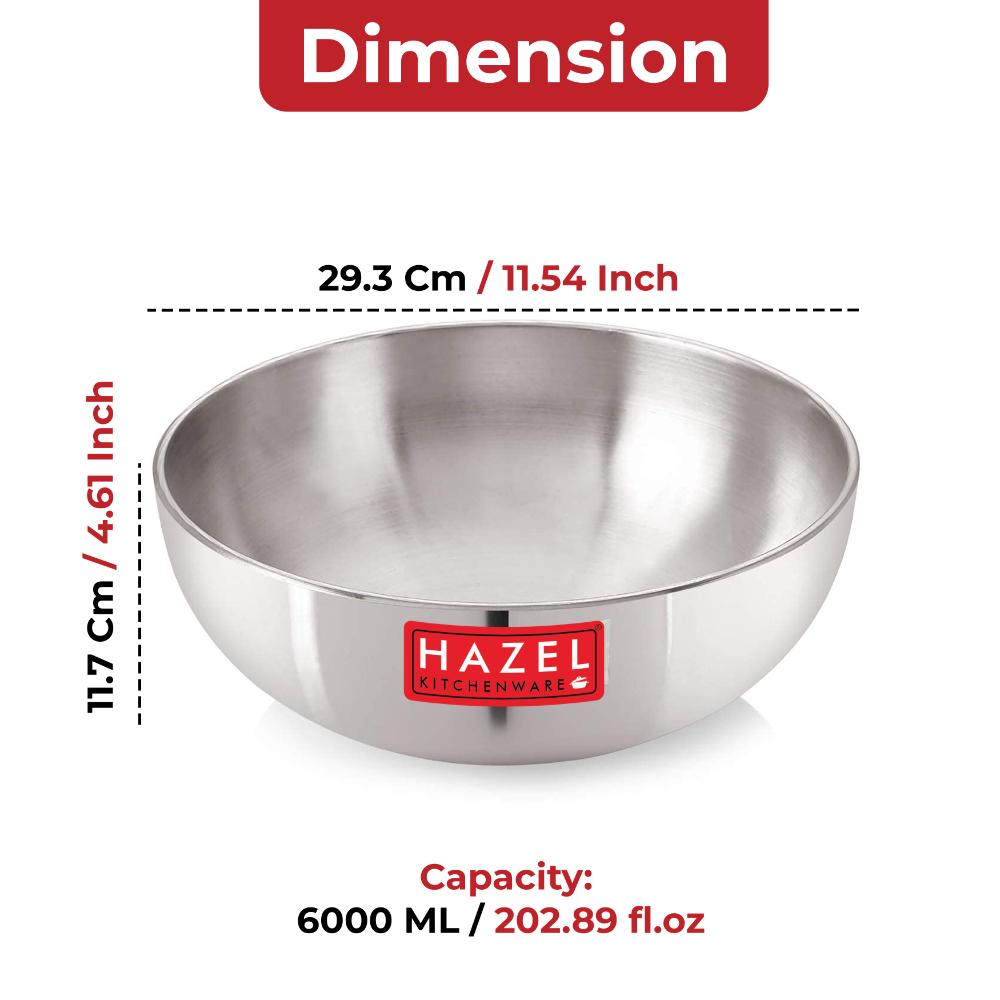 4mm Aluminium Tasla/Tasra Deep Fry Pan with Lid, Heavy Duty Cookware