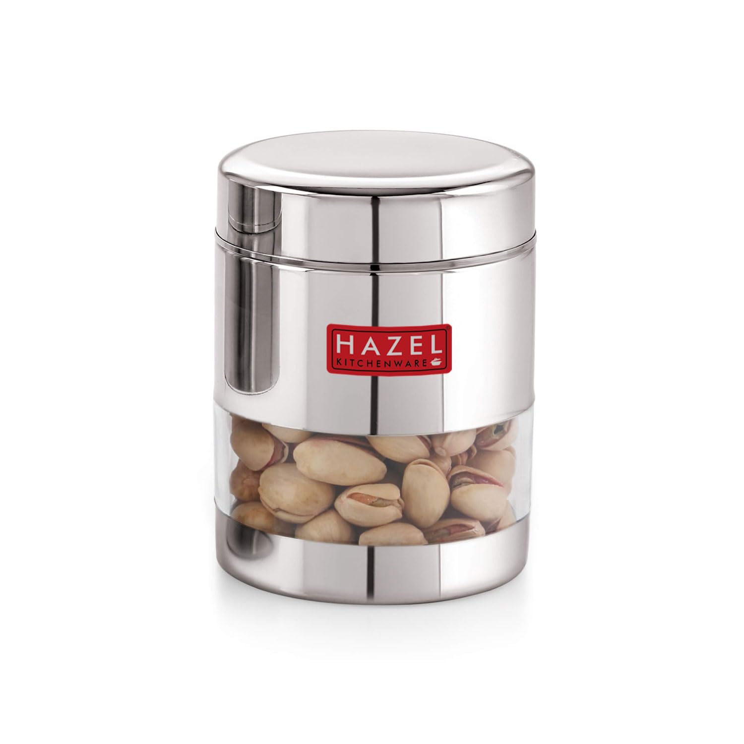 Stainless Steel Glossy Transparent Jars, 400 ML