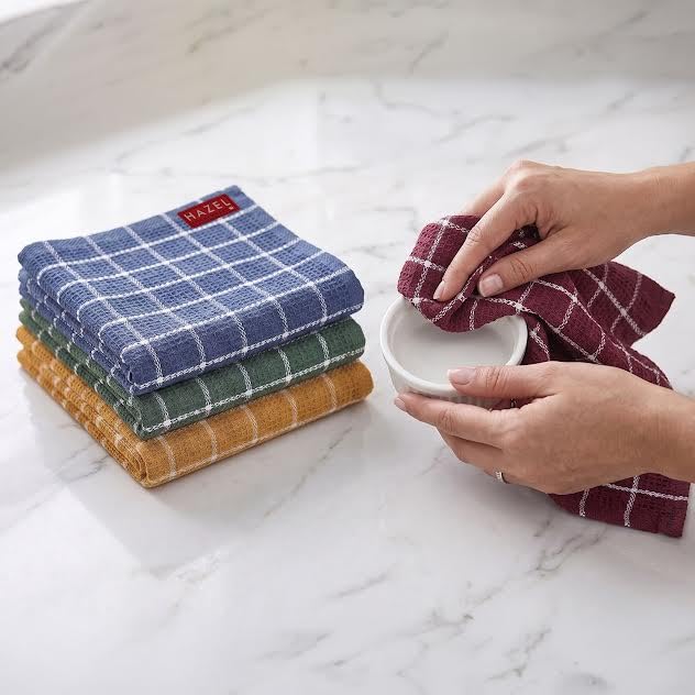 Cotton Kitchen Towel, Reusable Kitchen Cleaning & Dusting Napkins, 200 GSM, Pack Of 4
