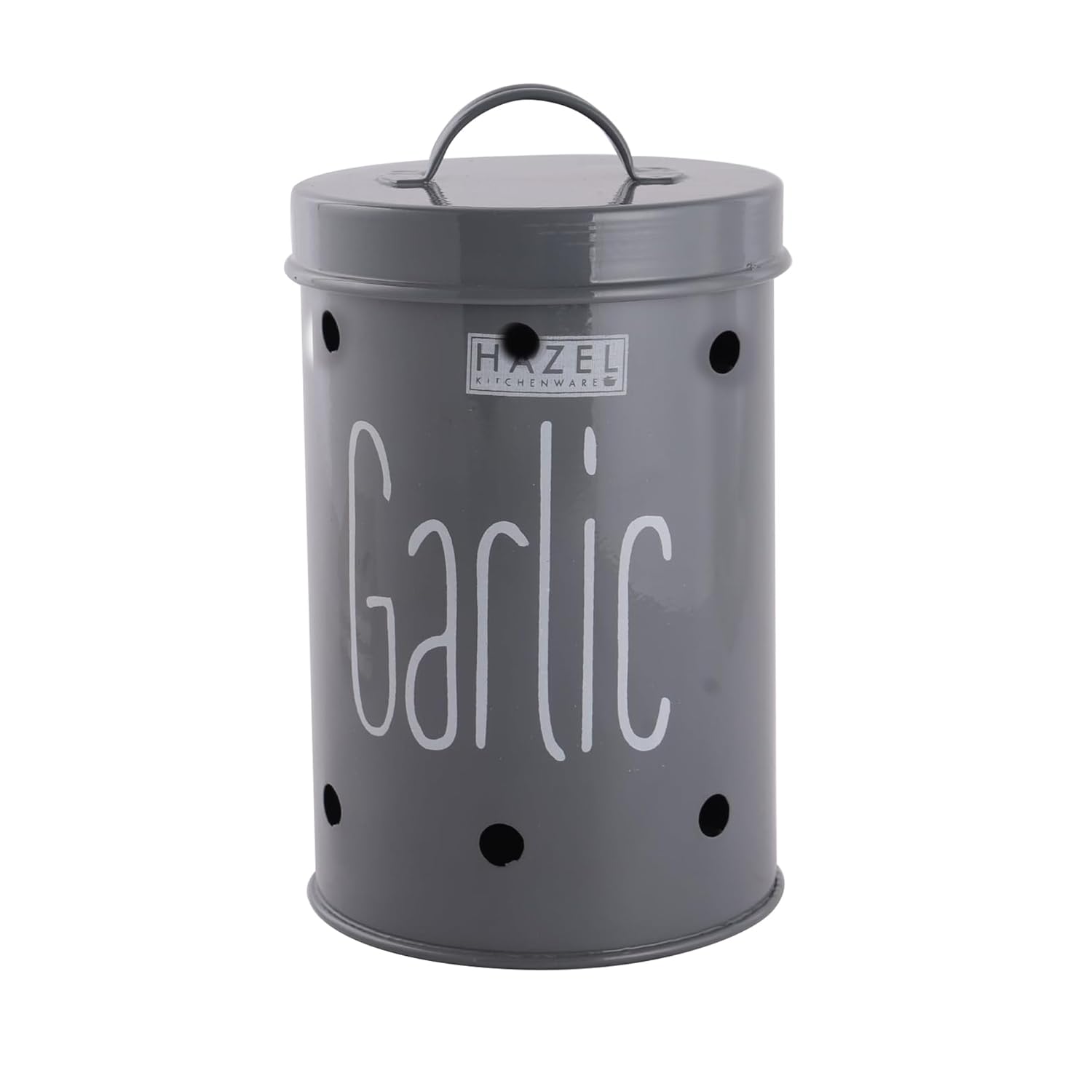 Garlic Storage Container with Lid 1kg – Grey