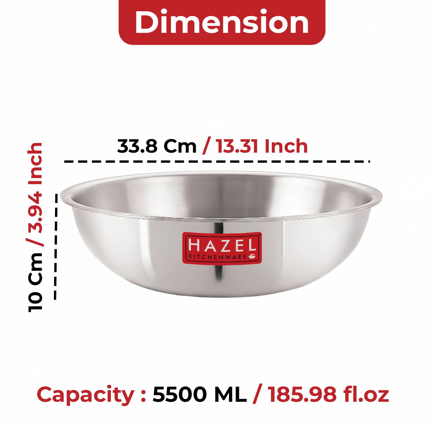 Triply Stainless Steel Tasla with Lid, Induction Base Cookware