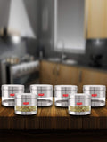 Matt Finish Transparent Steel Storage Container Set of 6, 1100 ml Each