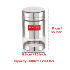 Transparent Airtight Steel Storage Containers – 600 ML