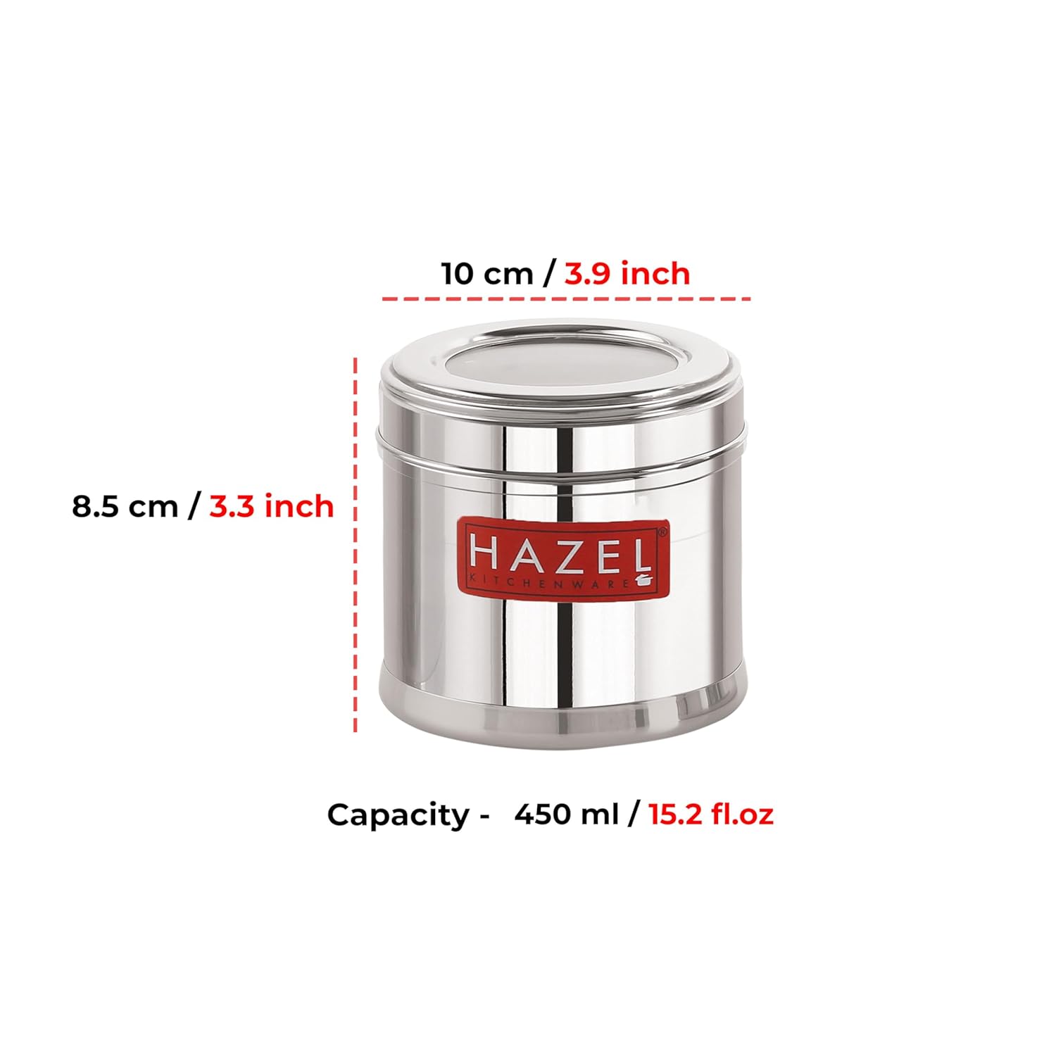 Stainless Steel Airtight Masala, Spice Container Set for Kitchen Storage